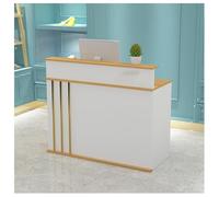 NQNFWCRJ Comptoir de Réception Comptoirs d'accueil avec Tiroirs Verrouillables Et Plateau for Clavier Comptoir de Caisse en Bois Large Plan de Travail Et Armoires de Rangement(B,35.4x19.7x39.4)