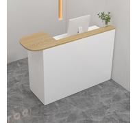 NQNFWCRJ Comptoir de Réception en Bois Robuste Comptoirs de Caisse for Magasin de Vêtements Double avec Trous for Câbles Tiroirs Verrouillables Bords Poncés en Douceur(Yellow2,39.4x17.7x39.4)