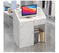 NQNFWCRJ Comptoir de Réception for Magasin de Vêtements Petit Comptoir for Salons de Beauté Et Restaurants Comprend Un Plateau Épais avec Spacieux Et Tiroir Caché Verrouillable(White2,23.6x15.7x35.4)