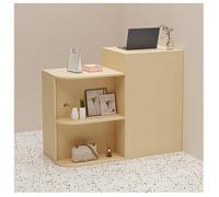 NQNFWCRJ Comptoir de Réception Moderne avec Tiroirs Verrouillables Équipé de Glissières Métalliques à Trois Sections Et d'un Comptoir Double Épaisseur(Beige,39.4x17.7x37.4)