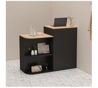 NQNFWCRJ Comptoir de Réception Moderne avec Tiroirs Verrouillables Équipé de Glissières Métalliques à Trois Sections Et d'un Comptoir Double Épaisseur(Black and Yellow,47.2x17.7x37.4)