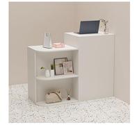 NQNFWCRJ Comptoir de Réception Moderne avec Tiroirs Verrouillables Équipé de Glissières Métalliques à Trois Sections Et d'un Comptoir Double Épaisseur(White,47.2x17.7x37.4)