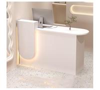 NQNFWCRJ Comptoir de Réception Moderne Comptoirs d'accueil for Magasin de Vêtements Panneau Épaissi de 1.6cm Tiroirs Verrouillables Et Armoires de Rangement Comptoir Plus Large(White2,31.5x19.7x33.6)