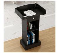 NQNFWCRJ Comptoir de Réception Pupitres de Conférence Table de Podium de Salle de Classe Polissage en Arc Rond Déflecteur Surélevé Antichute Base Stable(Black1)