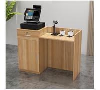 NQNFWCRJ Comptoir de Réception Rectangulaire Caisse de Magasin de Vêtements de Supermarché Équipée de Tiroirs à Clé Et d'un Design de Passage de Fils Nécessite Un Assemblage(Yellow)