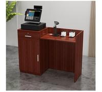 NQNFWCRJ Comptoir de Réception Rectangulaire Caisse de Magasin de Vêtements de Supermarché Équipée de Tiroirs à Clé Et d'un Design de Passage de Fils Nécessite Un Assemblage(Red)