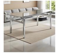 NQNFWCRJ Table de Travail Pliable en Acier Inoxydable Épais à Usage Commercial Table de Barbecue Portable D'extérieur avec Plateau Gaufré Patins en Silicone Silencieux Aucun Assemblage Requis