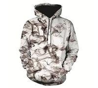 NQyIOS Sweat à capuche imprimé numérique avec blouse en orchidée, manches longues 3D pour homme, sweat-shirt à capuche pour homme, chemise en peluche pour homme, pantoufles d'extérieur, L