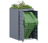 Nqyjm Abri Poubelle Jardin Rangement pour Bac à roulettes avec Toit de jardinière pour Bac Unique de 240L, Coffre de Rangement avec Porte Extérieur pour Poubelles, Cour, Terrasse LH3A
