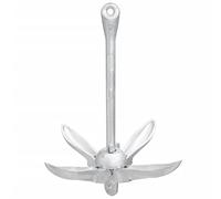 Nqyjm Ancre Pliante argenté 1,5 kg Fer malléable | Ancre pour Bateaux de Pêche, Kayaks, Canoës et Planches à Pagaie