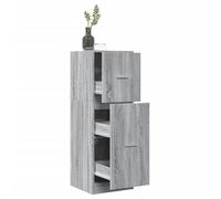 Nqyjm Armoire apothicaire Sonoma Gris 40x41x118 cm 2 Tiroirs | Meuble de Rangement, Bois d'ingénierie Armoire Latérale pour Chambre à Coucher, Salon, Cuisine