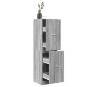 Nqyjm Armoire apothicaire Sonoma Gris 40x41x144,5cm 2 Tiroirs