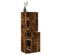Nqyjm Armoire d'apothicaire chêne fumé 40x41x144,5 cm 2 Tiroirs