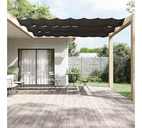 Nqyjm Auvent vertical gris anthracite en tissu Oxford anti-UV et imperméable pour balcon, terrasse, patio, jardin 140 x 800 cm