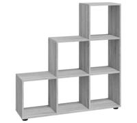 Nqyjm Bibliothèque Escalier Sonoma Gris 107 cm Bois d'ingénierie Salon