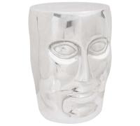 Nqyjm Bout de Canapé Tabouret Argenté Aluminium, Table de Salon Idéale pour Bureau, Petits Espaces