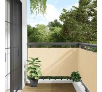 Nqyjm Brise-vue pour balcon, crème, 600 x 120 cm, en PVC, pour jardin, terrasse, extérieur