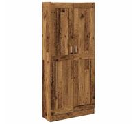 Nqyjm Buffet Haut Vieux Bois 82,5x30,5x185 cm Bois d'ingénierie Salon | Bibliothèque avec Compartiments et 2 Porte, Étagère sur Pied Meuble de Rangement, Armoire pour Bureau, Chambre