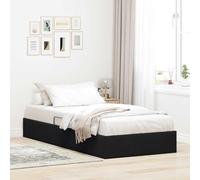 Nqyjm Cadre de Lit Ottoman avec Stockage sans Matelas Noir 90x200 cm | Velours Cadre de Lit d'Invité avec Lattes Montage Facile matelas n'est pas inclus