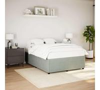 Nqyjm Cadre de lit sans matelas - Gris clair - 140 x 200 cm - En velours de style scandinave - Convient pour simple, double et chambre d'amis