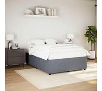 Nqyjm Cadre de lit sans matelas - Gris foncé - 140 x 190 cm - En velours de style scandinave - Convient pour simple, double et chambre d'amis