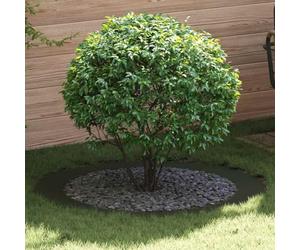 Nqyjm Convient pour anneau d'arbre plat vert olive, diamètre 90/120 cm, acier pour jardin, terrasse, extérieur