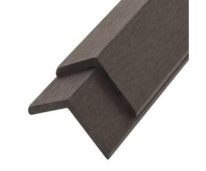 Nqyjm Cornière de Terrasse 5 pcs WPCs 170 cm Marron foncé Extérieur | pour Plancher de Terrasse, Balcon