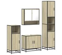 Nqyjm Ensemble de Meubles de Salle de Bain 4 pièce chêne Sonoma L3301216