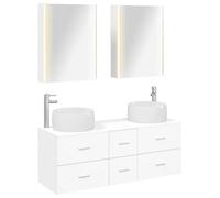 Nqyjm Ensemble de Mobilier de Salle de Bain 5 pc Blanc L3407047
