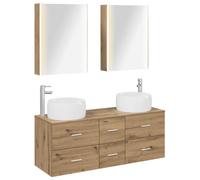Nqyjm Ensemble de Mobilier de Salle de Bain 5 pc Chêne Artisanal L3407054