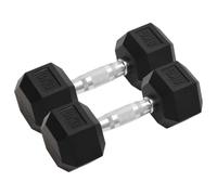 Nqyjm Haltères Lot de 2 8 kg Total Fonte Musculation | Exercices de Fitnesse, Entraînement Maison et Gym