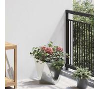 Nqyjm Jardinière argentée 30 x 30 x 30 cm Acier galvanisé Arriate Jardinière résistante et durable pour légumes, herbes et jardin