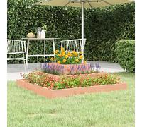 Nqyjm Jardinière en bois massif de sapin Douglas 80 x 80 x 27 cm Jardinière pour extérieur, terrasse, jardin, balcon, naturel