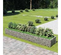 Nqyjm Jardinière Potager de Extérieure Lit Surélevé à Gabion Acier Galvanisé 450x90x50 cm, Bac à Fleur pour Cultiver Plantes Succulentes dans Jardin Terrasse Balcon