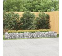 Nqyjm Jardinière Potager de Extérieure Lit Surélevé à Gabions Arqué 400x100x50 cm Fer galvanisé, Bac à Fleur pour Cultiver Plantes Succulentes dans Jardin Terrasse Balcon
