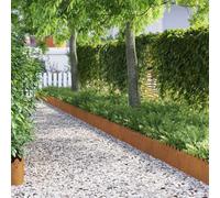 Nqyjm Lot de 10 bordures de pelouse rouillées, 103 x 0,05 x 22 cm, résistant aux intempéries, en acier pour jardin, terrasse, extérieur, arrière-cour LH267478