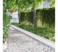 Nqyjm Lot de 30 bordures de pelouse blanches 103 x 0,05 x 22 cm - En acier - Pour jardin, terrasse, extérieur, arrière-cour - LH77478