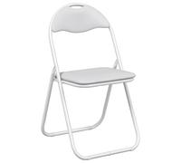 Nqyjm Lot de 8 chaises pliantes blanches - 48 x 43,5 x 81 cm - En cuir synthétique - Rembourrées - Peu encombrant - Idéales comme chaises de cuisine et de jardin