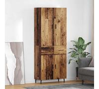 Nqyjm Meuble de Rangement avec 2 Portes Haut Armoire avec Tiroir Bois Ancien 69.5 x 34 x 180 cm Buffet de Cuisine, Placard Latérale de Salle à Manger pour Salon, Chambre Model 2