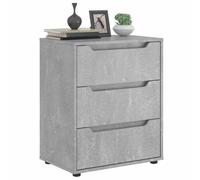 Nqyjm Meuble de Rangement avec 3 Tiroirs Buffet VISNES Gris béton 60x40x73 cm Bois d'ingénierie Armoire Latérale Placard de Salle à Manger pour Cuisine, Salon, Chambre