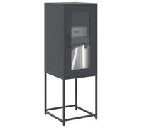 Nqyjm Meuble de Rangement avec Compartiments et Porte Buffet Anthracite 36x39x107 cm Acier laminé à Froid Armoire Latérale Placard de Salle à Manger pour Cuisine, Salon, Chambre