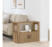 Nqyjm Meuble de Rangement avec Étagère et Portes Buffet chêne Artisanal 80 x 30 x 60 cm Bois d'ingénierie Armoire Latérale Placard de Salle à Manger pour Cuisine, Salon, Chambre