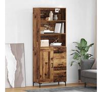 Nqyjm Meuble de Rangement avec Porte en Bois 3 Tiroirs Haut Armoire Bois Ancien 69.5 x 34 x 180 cm Bois d'ingénierie Buffet de Cuisine, Placard Latérale de Cuisine pour Salon Model 2