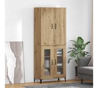 Nqyjm Meuble de Rangement avec Portes Haut Armoire Montage Mural Chêne Artisanal 69.5 x 34 x 180 cm Buffet de Cuisine, Placard Latérale de Salle à Manger pour Salon Model 1