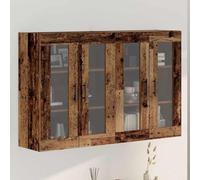 Nqyjm Meuble de Rangement Suspendue avec Étagères et 2 Portes Armoires Murailles Lot de 2 Bois Ancien 69,5 x 34 x 90 cm, Placard Flottante, Murale Armoire pour Cuisine, Salon Model 3