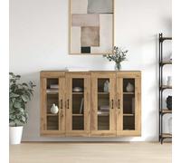 Nqyjm Meuble de Rangement Suspendue avec Étagères et 2 Portes Armoires Murailles Lot de 2 chêne Artisanal 69,5 x 34 x 90 cm, Placard Flottante, Murale Armoire pour Salon Model 1