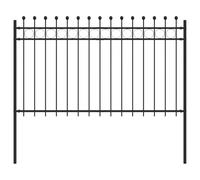 Nqyjm Panneaux de Clôture Décorative Clôture en Anneau Tilburg Noir, Barrière pour Animaux pour Extérieur, Cour, Terrasse et Jardin LH4A