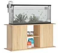 Nqyjm Support pour Réservoir et Terrarium Reptile Support d'aquarium Chêne Sonoma 121x41x58 cm Bois d'ingénierie, Meuble de Stockage avec 2 Portes et Compartiments pour Maison Bureau