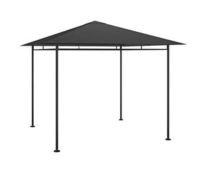 Nqyjm Tente de Réception de Jardin Extérieur Belvédère 3x3x2,7 m Anthracite 180 g/m², Pavillon Tonnelle pour Camping, Mariage, Fête, Marché, Plage