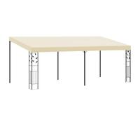 Nqyjm Tente de Réception de Jardin Extérieur Belvédère à Montage Mural 6x3x2,5 m Crème, Pavillon Tonnelle pour Camping, Mariage, Fête, Marché, Plage